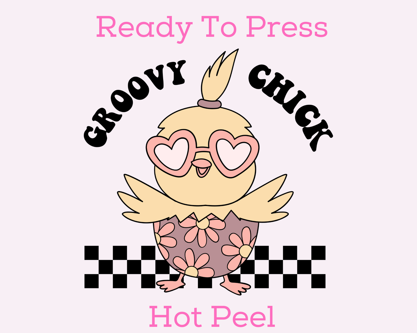 Groovy Chick Easter DTF TRANSFER or UV DTF STICKER