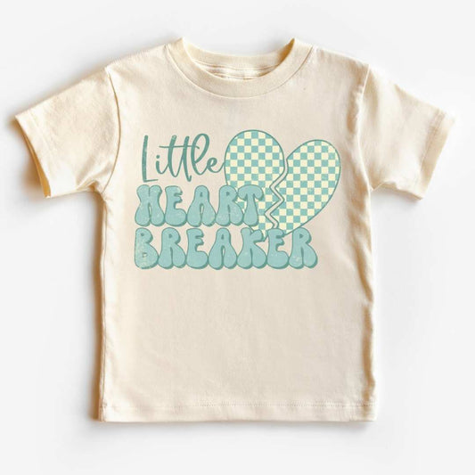 Little Blue Checkered Heartbreaker Distressed (Boy) Valentine's Day DTF TRANSFER