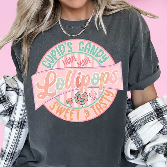 Cupid's Retro Candy Lollipops Valentine's Day DTF TRANSFER