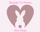 Pocket Easter Bunny Tan Easter DTF TRANSFER or UV DTF STICKER or UV DTF STICKER