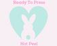 Pocket Easter Bunny Mint Easter DTF TRANSFER or UV DTF STICKER or UV DTF STICKER