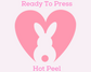 Pocket Easter Bunny Pink Easter DTF TRANSFER or UV DTF STICKER or UV DTF STICKER