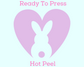 Pocket Easter Bunny Purple Easter DTF TRANSFER or UV DTF STICKER or UV DTF STICKER