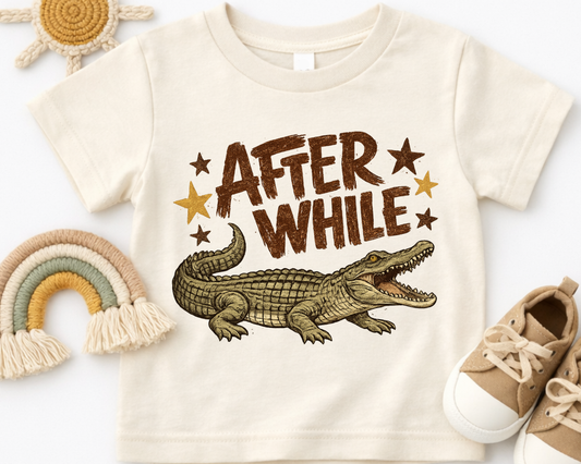 After While Crocodile Boy DTF TRANSFER or UV DTF STICKER