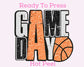 Faux Sequins Basketball Game Day DTF TRANSFER or UV DTF STICKER