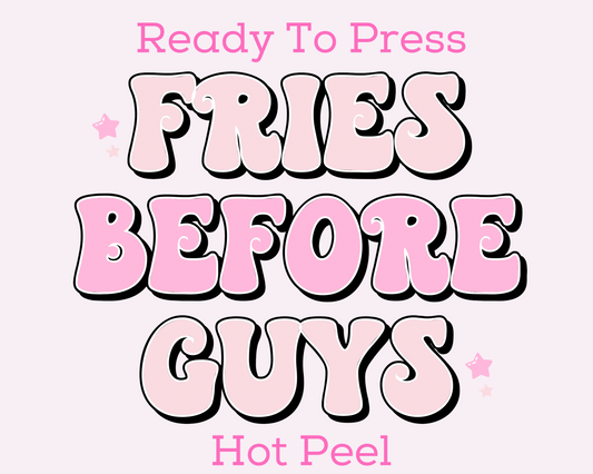 Retro Fries Before Guys Valentine's Day DTF TRANSFER or UV DTF STICKER