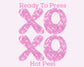 Faux XOXO Pink Sequins Valentines Day DTF TRANSFER
