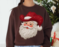 You Just found the cutest Christmas sweatshirt for the holiday season! This cozy Girl Red Cowboy Hat Santa Faux Yarn Christmas Sweatshirt is perfect for kids and adult or a mommy and me matching Christmas sweatshirt