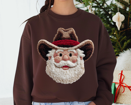 You Just found the cutest Christmas sweatshirt for the holiday season! This cozy Cowboy Santa Sweatshirt is perfect for kids and adult for matching family sets.