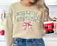 Floral Christmas with Bow Christmas Sweatshirt