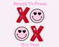 XOXO Happy (Distressed) Valentine's Day DTF TRANSFER or UV DTF STICKER