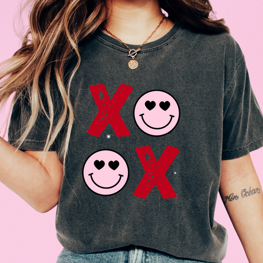 XOXO Happy (Distressed) Valentine's Day DTF TRANSFER or UV DTF STICKER