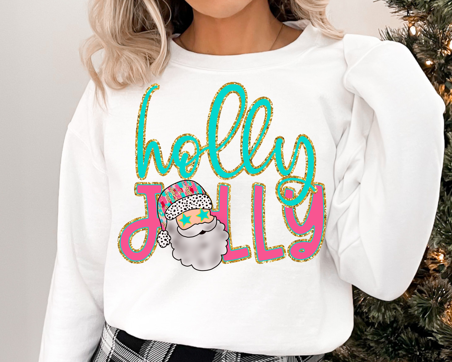 You Just found the cutest Christmas sweatshirt for the holiday season! This cozy Preppy Holly Jolly Santa Sweatshirt is perfect for kids and adult or a mommy and me matching Christmas sweatshirt