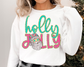 You Just found the cutest Christmas sweatshirt for the holiday season! This cozy Preppy Holly Jolly Santa Sweatshirt is perfect for kids and adult or a mommy and me matching Christmas sweatshirt