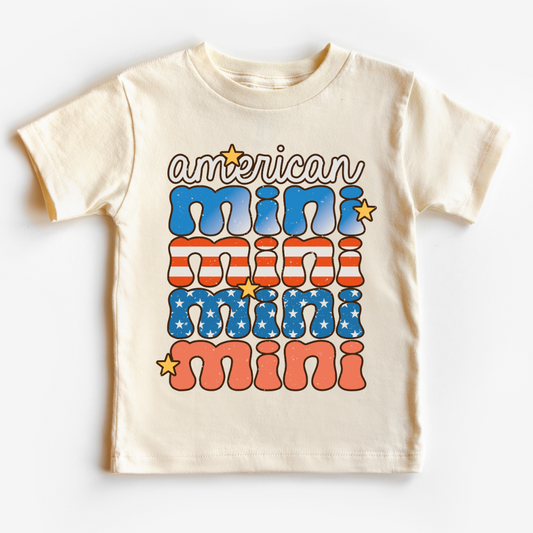 American Mini (Distressed) Patriotic DTF TRANSFER or UV DTF STICKER DECAL
