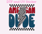 American Dude with Lightning Bolt Patriotic DTF TRANSFER or UV DTF STICKER