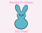 Blue Peep Easter DTF TRANSFER or UV DTF STICKER or UV DTF STICKER