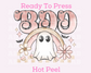 Boo Rainbow Pastel Ghost Halloween DTF TRANSFER or UV DTF STICKER DECAL