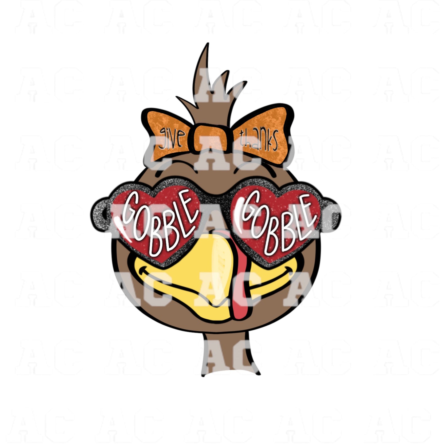 Girl Turkey DTF TRANSFER or UV DTF STICKER DECAL