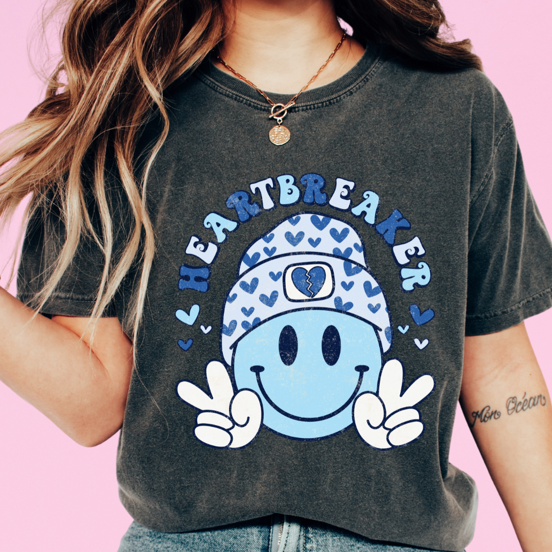 Heartbreaker Beanie (Distressed) Boy Valentine's Day DTF TRANSFER