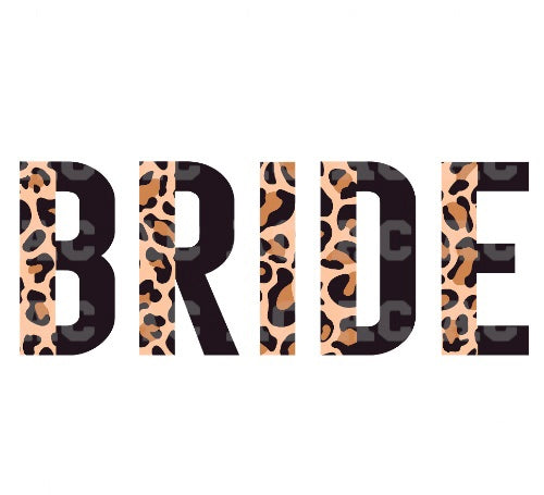 Bride half leopard DTF TRANSFER or UV DTF STICKER DECAL