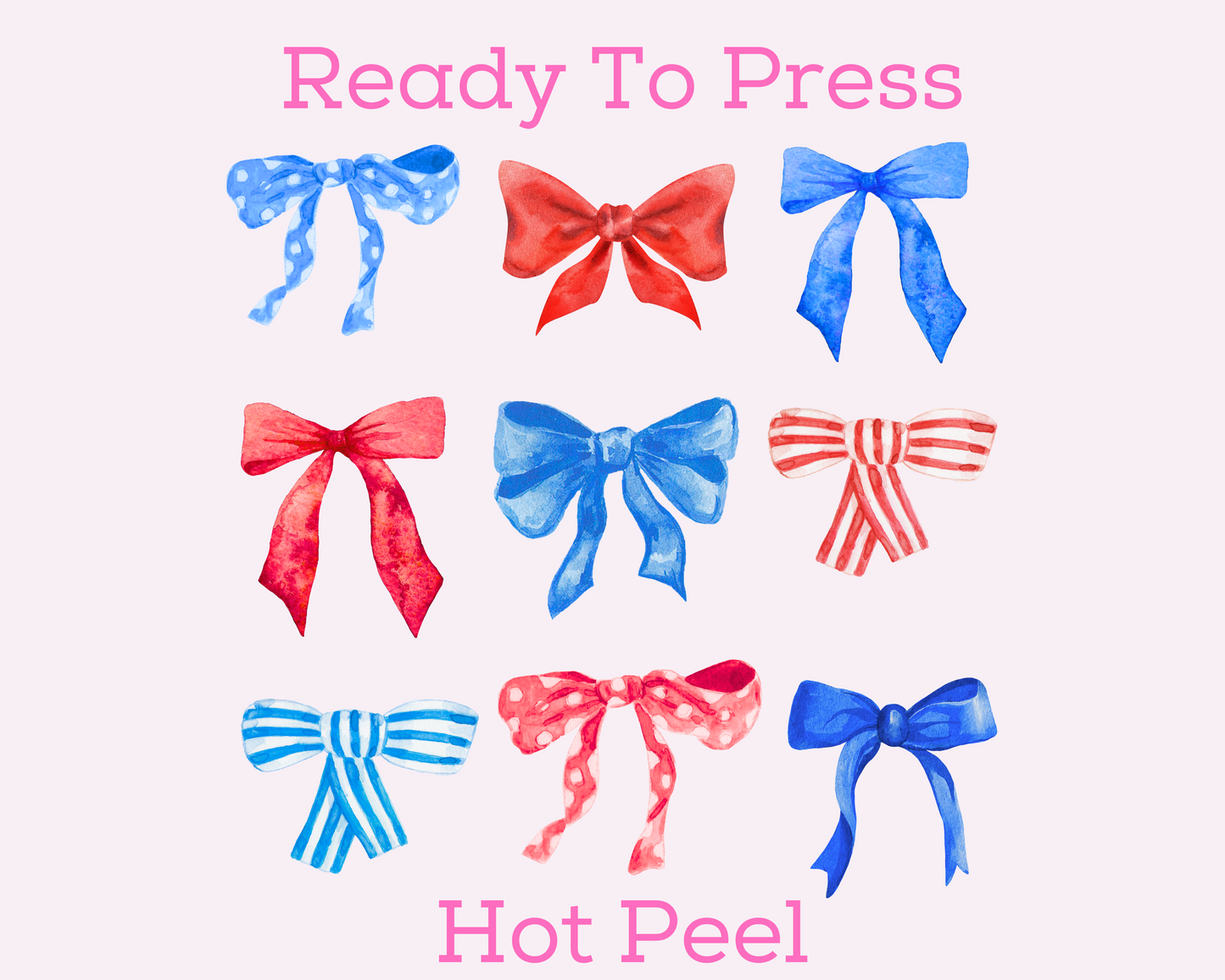 Patriotic Coquette Bow 4th of July DTF TRANSFER or UV DTF STICKER