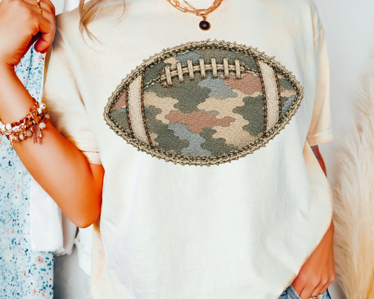 Camo Football  DTF Transfer
