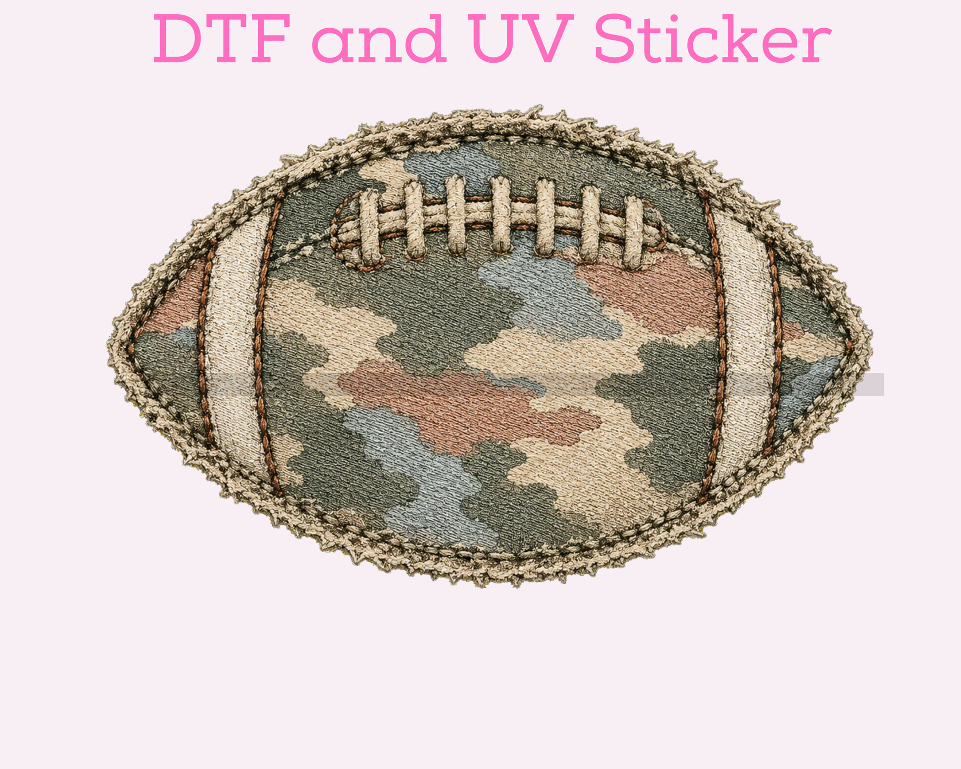 Camo Football  DTF Transfer