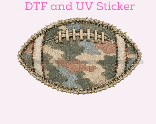 Camo Football  DTF Transfer