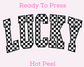 Checkered Lucky St. Patrick's Day DTF TRANSFER or UV DTF STICKER DECAL