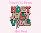 Holly Jolly Checkered Bolt DTF TRANSFER or UV DTF STICKER