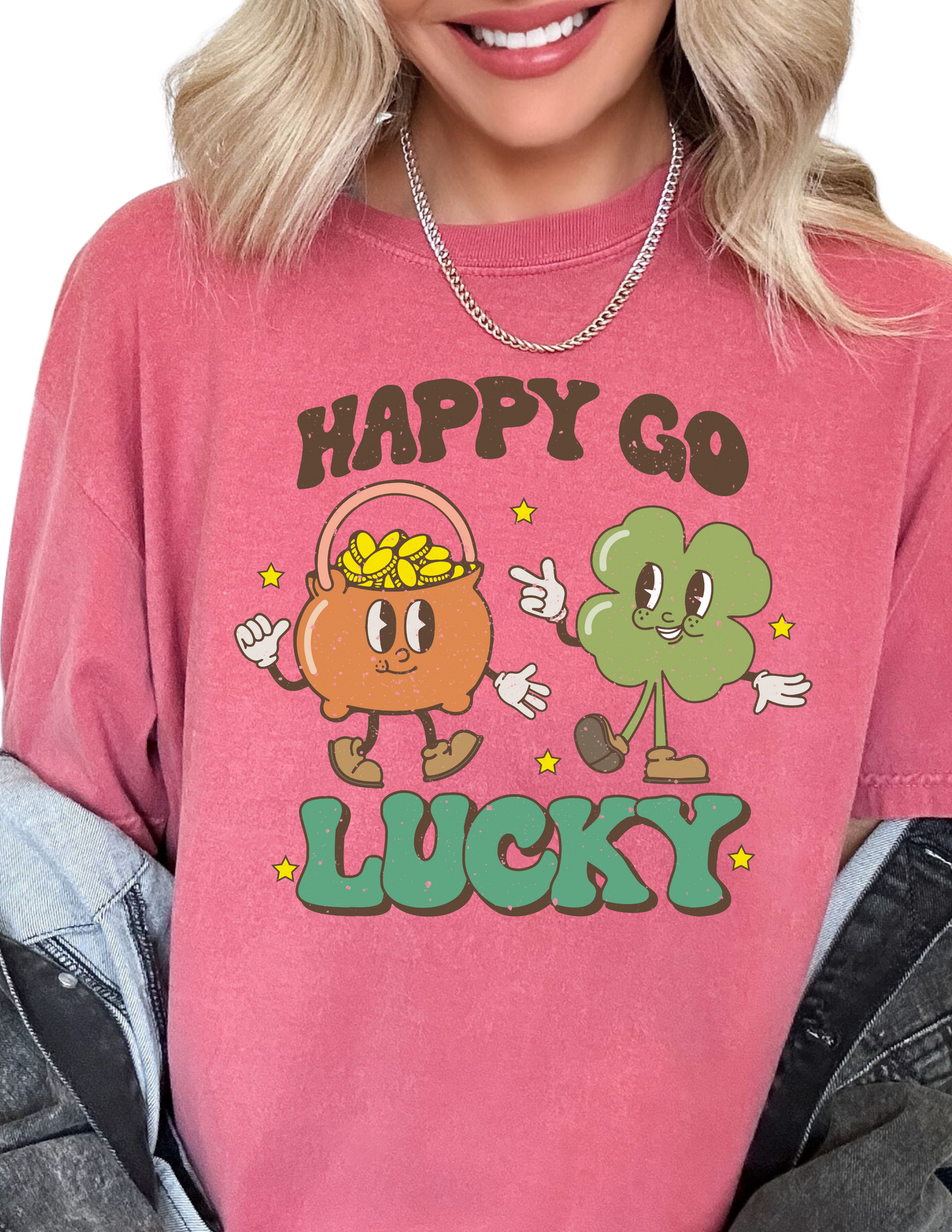 Happy Go Lucky St. Patrick's Day DTF TRANSFER or UV DTF STICKER DECAL