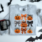 Spooky Coquette Bow Pumpkin Collage Halloween DTF TRANSFER or UV DTF STICKER DECAL