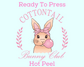 Cottontail Bunny Club Easter DTF TRANSFER or UV DTF STICKER