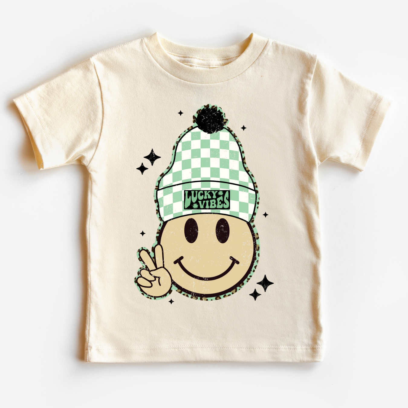 Lucky Vibes Beanie (Distressed) St. Patrick's Day DTF TRANSFER or UV DTF STICKER DECAL