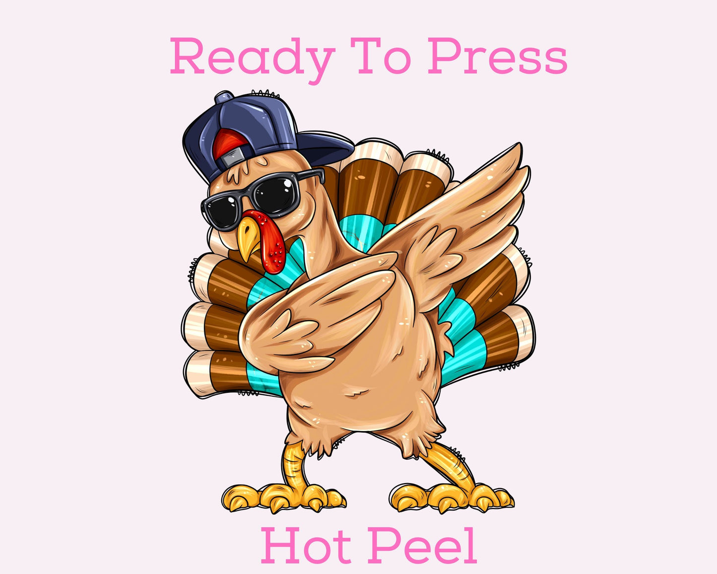 Dabbing Turkey DTF TRANSFER or UV DTF STICKER DECAL