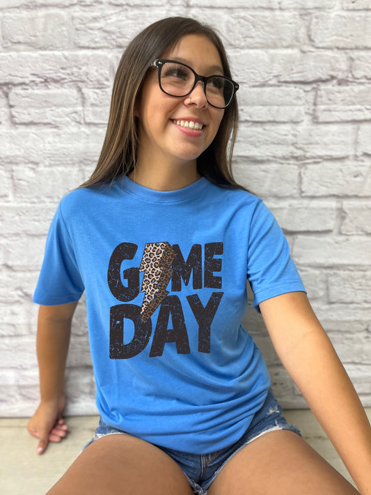 Game Day Leopard Bolt DTF TRANSFER or UV DTF STICKER