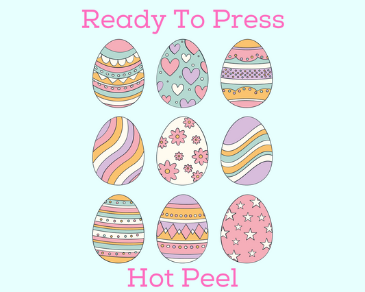 Pastel Easter Egg Collage Easter DTF TRANSFER