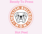 English Bulldog Mom DTF TRANSFER or UV DTF STICKER DECAL