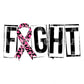 Pink Leopard Fight Ribbon DTF TRANSFER or UV DTF STICKER DECAL
