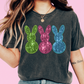 Faux Sequin Bunnies Easter DTF TRANSFER or UV DTF STICKER or UV DTF STICKER