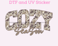 Camo Cozy Season DTF TRANSFER or UV DTF STICKER DECAL