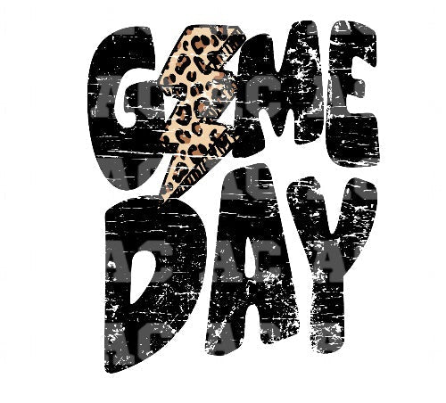 Game Day Lightning Bolt DTF TRANSFER or UV DTF STICKER DECAL