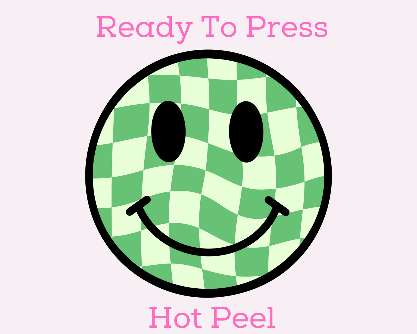 Green Checkered Happy Face St. Patrick's Day DTF TRANSFER or UV DTF STICKER