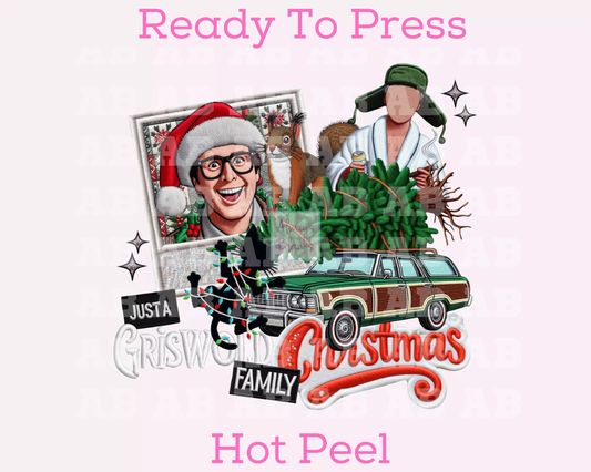 Griswold Family Christmas (Faux Embroidery) Christmas DTF TRANSFER or UV DTF STICKER
