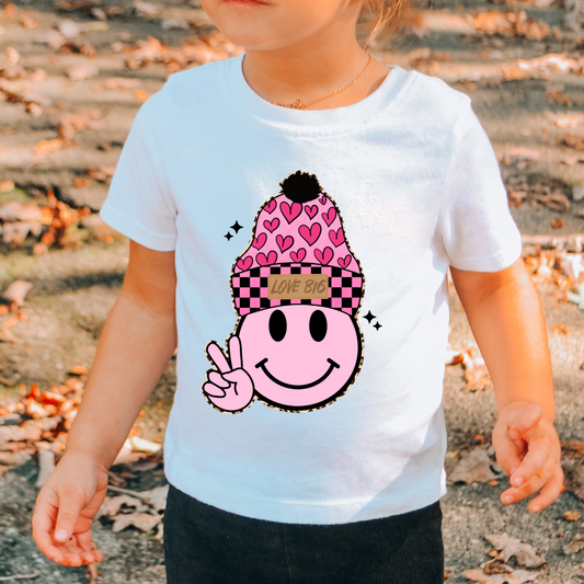 Love Big Heart Beanie Happy Valentine's Day DTF TRANSFER