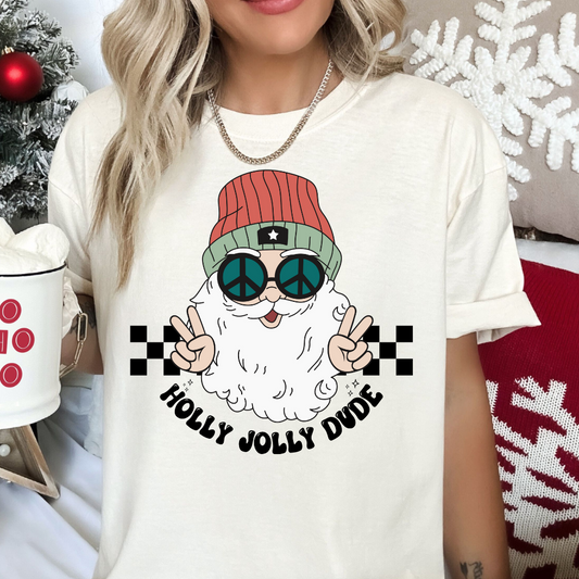 Holly Jolly Dude DTF TRANSFER