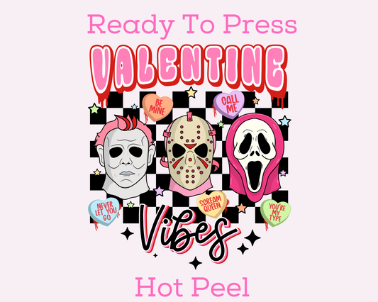 Horror (Bubble) Valentine Vibes Conversation Hearts Valentine's Day DTF TRANSFER