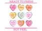 Candy Conversation Hearts Collage Valentine's Day DTF TRANSFER