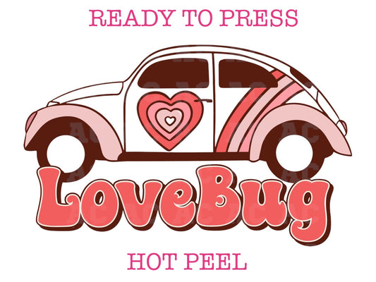 Lovebug (Retro) Valentine DTF TRANSFER or UV DTF STICKER